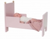 Drewniane różowe łóżeczko dla lalek Jabadabado
